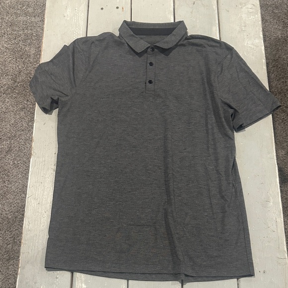 Men's lululemon Gray Polo Shirt large HARDLY WORN! - Picture 1 of 4